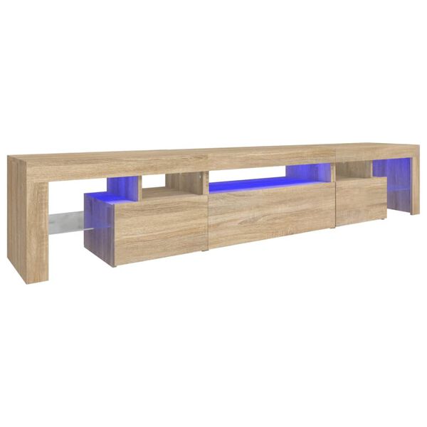 vidaXL TV skř&iacute;ňka s LED osvětlen&iacute;m dub sonoma 215x36,5x40 cm