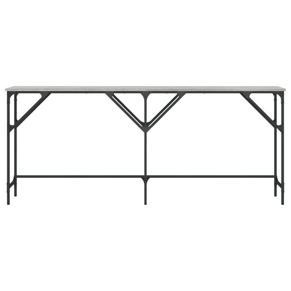 vidaXL Konzolov&yacute; stolek &scaron;ed&yacute; sonoma 180 x 29 x 75 cm kompozitn&iacute; dřevo