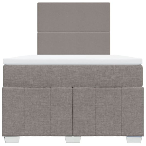 vidaXL Box spring postel s matrac&iacute; taupe 120x190 cm textil