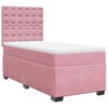 vidaXL Box spring postel s matrac&iacute; růžov&aacute; 90x190 cm samet