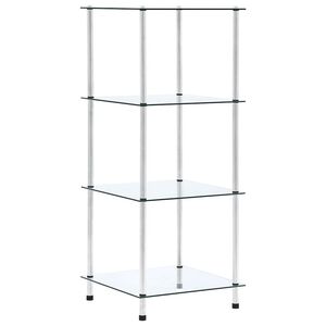 vidaXL 4patrov&aacute; police průhledn&aacute; 40 &times; 40 &times; 100 cm tvrzen&eacute; sklo