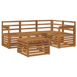 vidaXL Venkovn&iacute; pohovkov&aacute; souprava 5 pcs Př&iacute;rodn&iacute;