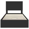 vidaXL Postel s &uacute;ložn&yacute;m prostorem Čern&aacute; 100 x 200 cm kompozitn&iacute; dřevo