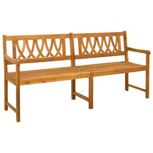 vidaXL Venkovn&iacute; lavice Př&iacute;rodn&iacute; 180 x 55,5 x 90 cm