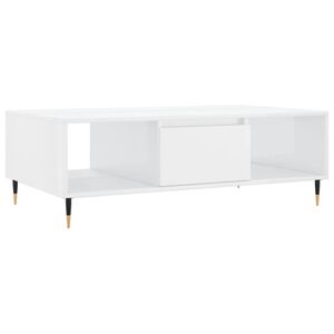 vidaXL Konferenčn&iacute; stolek leskl&yacute; b&iacute;l&yacute; 104x60x35 cm kompozitn&iacute; dřevo