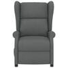 vidaXL Elektrick&eacute; polohovac&iacute; křeslo u&scaron;&aacute;k tmavě &scaron;ed&eacute; textil