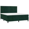 vidaXL Box spring postel s matrac&iacute; tmavě zelen&aacute; 180x200 cm samet