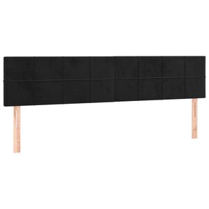 vidaXL Čela postele čern&aacute; 180x5x78/88 cm samet