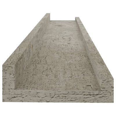 vidaXL Nástěnné police 4 ks betonově šedé 60 x 9 x 3 cm