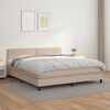 vidaXL Box spring postel s matrac&iacute; cappuccino 180 x 200 cm uměl&aacute; kůže