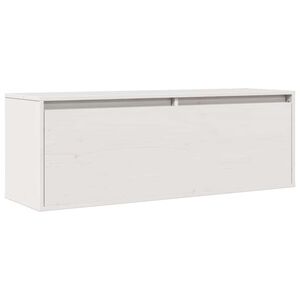 vidaXL N&aacute;stěnn&aacute; skř&iacute;ňka b&iacute;l&aacute; 100 x 30 x 35 cm masivn&iacute; borov&eacute; dřevo