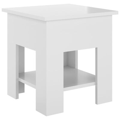 vidaXL Konferenční stolek bílý vysoký lesk 40x40x42cm kompozitní dřevo