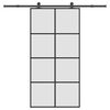 vidaXL Posuvn&eacute; dveře s kov&aacute;n&iacute;m 102,5 x 205 cm ESG sklo a hlin&iacute;k