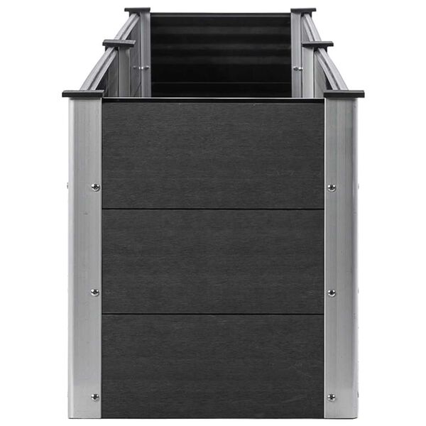 vidaXL Zahradní vyvýšený záhon 200 x 50 x 54 cm WPC šedý