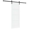 vidaXL Posuvn&eacute; dveře 78 x 202 cm Kompozitn&iacute; dřevo B&iacute;l&aacute; a čern&aacute;