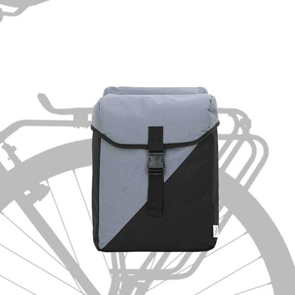 vidaXL Cyklistická taška Černá a šedá 15.5 x 31.5 x 40 cm Polyester