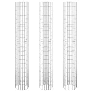vidaXL Kruhov&eacute; gabionov&eacute; z&aacute;hony 3 ks pozinkovan&aacute; ocel &Oslash; 30 x 200 cm