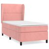 vidaXL Box spring postel s matrac&iacute; růžov&aacute; 90x190 cm samet