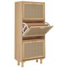 vidaXL Botn&iacute;k hněd&yacute; 52 x 25 x 115 cm kompozitn&iacute; dřevo a př&iacute;rodn&iacute; ratan