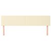 vidaXL Čela postele kr&eacute;mov&aacute; 160x5x78/88 cm uměl&aacute; kůže
