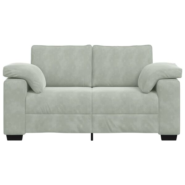 vidaXL Loveseat Sofa světle &scaron;ed&aacute; 160x77x82 cm samet