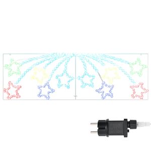 vidaXL V&aacute;nočn&iacute; hvězda 432 LED V&iacute;cebarevn&yacute; 182 x 58 cm PVC