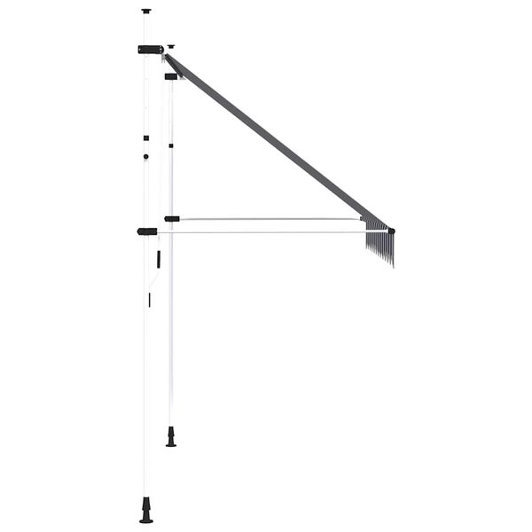 vidaXL Ručně zatahovací markýza 250 cm modro-bílé pruhy