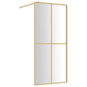 vidaXL Z&aacute;stěna do průchoz&iacute; sprchy čir&eacute; ESG sklo zlat&aacute; 80 x 195 cm