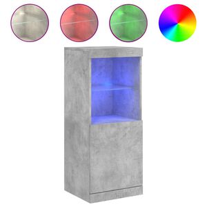 vidaXL Př&iacute;born&iacute;k s LED osvětlen&iacute;m betonově &scaron;ed&yacute; 41 x 37 x 100 cm