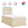 vidaXL Box spring postel s matrac&iacute; kr&eacute;mov&aacute; 120x200 cm textil