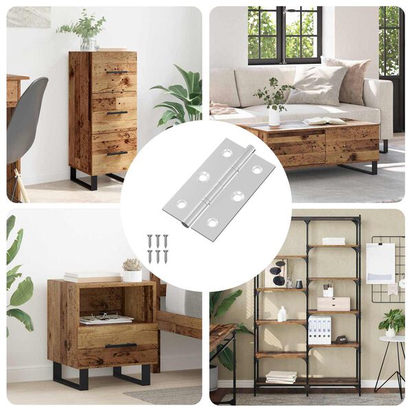 vidaXL Z&aacute;věs Jednobarevn&yacute; 12 pcs Stř&iacute;brn&aacute; 58 x 35 x 1 mm Ocel