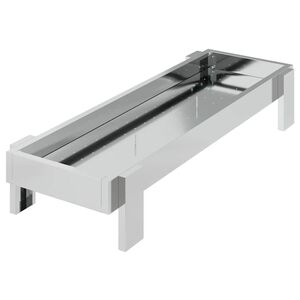 vidaXL Krmn&yacute; žlab pro kuře Stř&iacute;brn&aacute; 80 x 28 x 13.5 cm Pozinkovan&aacute; ocel