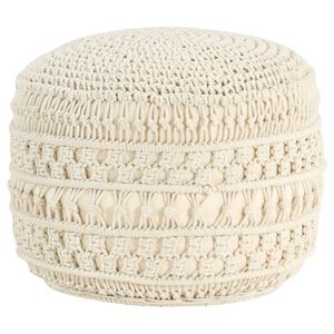 vidaXL Ručně vyroben&yacute; sedac&iacute; puf macram&eacute; 45 x 30 cm bavlna