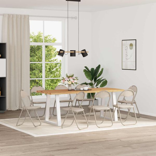 vidaXL Skl&aacute;dac&iacute; židle 8 pcs P&iacute;skov&aacute; 48 x 43,5 x 81 cm Uměl&aacute; kůže