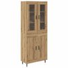 vidaXL Vysok&yacute; bufet 2 ks Artisanov&yacute; dub 69,5 x 34 x 180 cm