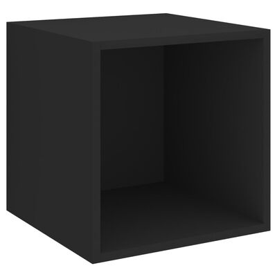 vidaXL Nástěnná skříňka černá 37 x 37 x 37 cm dřevotříska