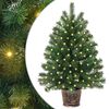 vidaXL Uměl&yacute; v&aacute;nočn&iacute; stromeček s 150 LED diodami Zelen&aacute; 75 cm PE a PVC