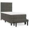 vidaXL Box spring postel s matrac&iacute; tmavě &scaron;ed&aacute; 90x190 cm samet