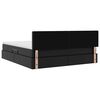 vidaXL Postel s &uacute;ložn&yacute;m prostorem a matrac&iacute; s čelo Čern&aacute; 160 x 200 cm