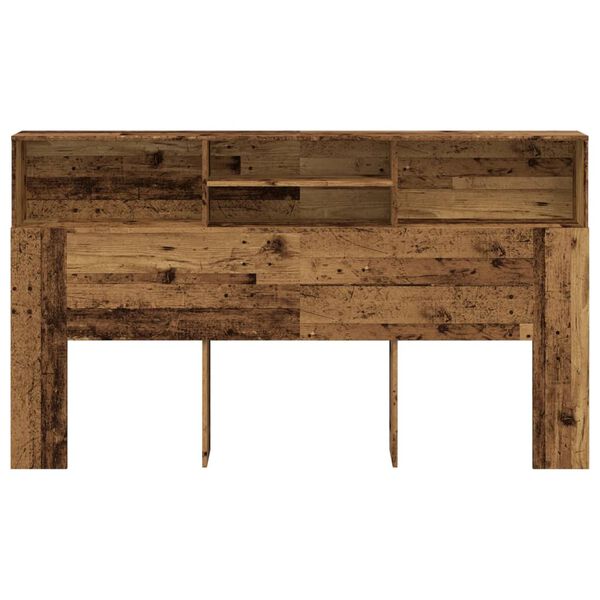 vidaXL Čelo postele s &uacute;ložn&yacute;m prostorem old wood 180 x 19 x 103,5 cm