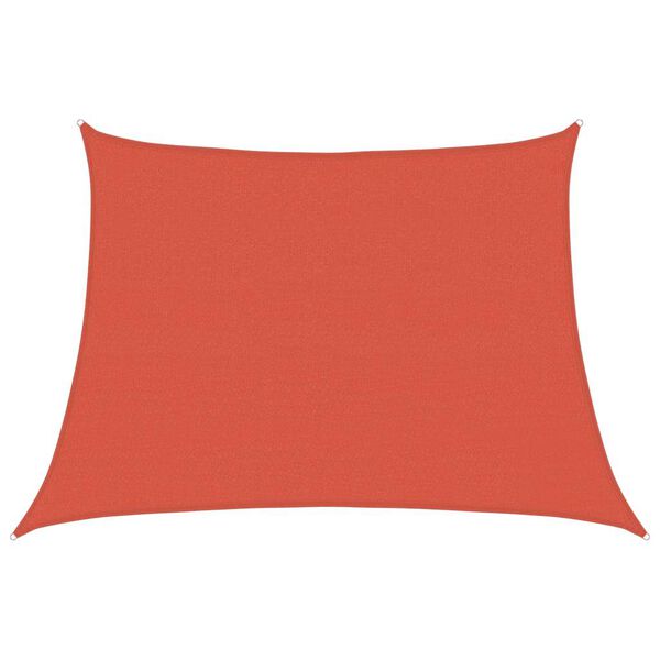 vidaXL St&iacute;nic&iacute; plachta 160 g/m&sup2; lichoběžn&iacute;k terakota 4/5 x 3 m HDPE