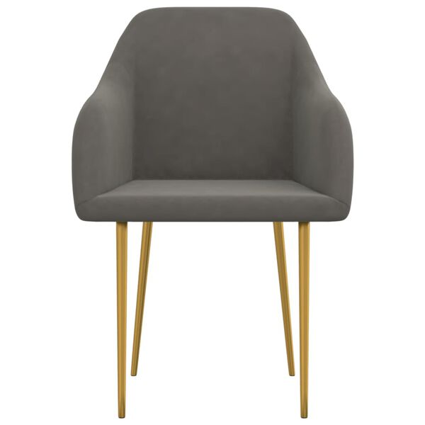 vidaXL J&iacute;deln&iacute; židle 6 ks tmavě &scaron;ed&eacute; samet