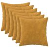 vidaXL Povlak na pol&scaron;t&aacute;ř 6 pcs HEERLEN Žlut&aacute; 35 x 35 cm