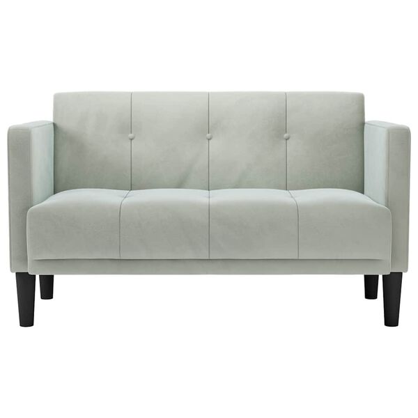 vidaXL Loveseat Sofa světle &scaron;ed&aacute; 111 cm samet