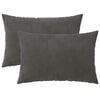 vidaXL Povlak na pol&scaron;t&aacute;ř 2 pcs HEERLEN Tmavě &scaron;ed&aacute; 50 x 75 cm Samet