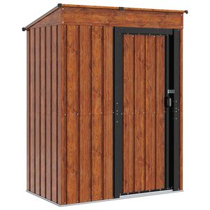 vidaXL Zahradn&iacute; kůlny Hněd&aacute; 137 x 81 x 180 cm Kov