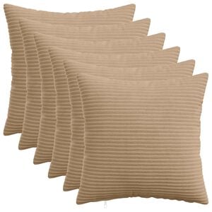 vidaXL Povlak na pol&scaron;t&aacute;ř 6 ks HEERLEN Hněd&aacute; 30 x 30 cm man&scaron;estr