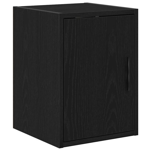 vidaXL Garážová nástěnná skříňka z černého umělého dřeva