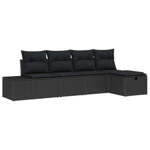 vidaXL Set pohovek s pol&scaron;t&aacute;řem 6 pcs polyratan