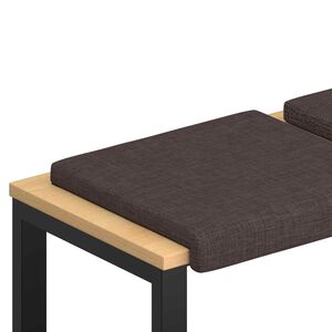 vidaXL Pol&scaron;t&aacute;ř na lavici 4 ks Textil Tmavě hněd&aacute; Hloubka 35 cm